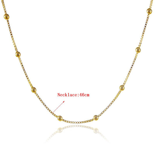 Collier chaîne à perles - Or 24 carats